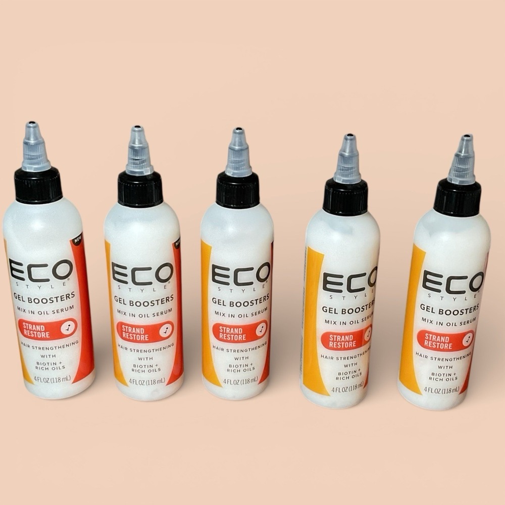 ECO Style LOT OF 5 Gel Boosters Strand Restore Mix‎ in Oil Serum Hair Strengthen